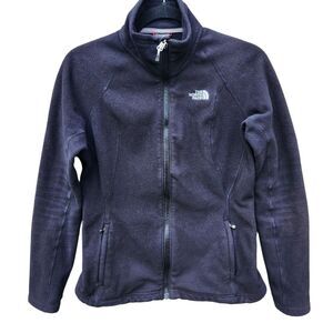 The North Face fleece zip up jacket black Medium‎ fits a Small